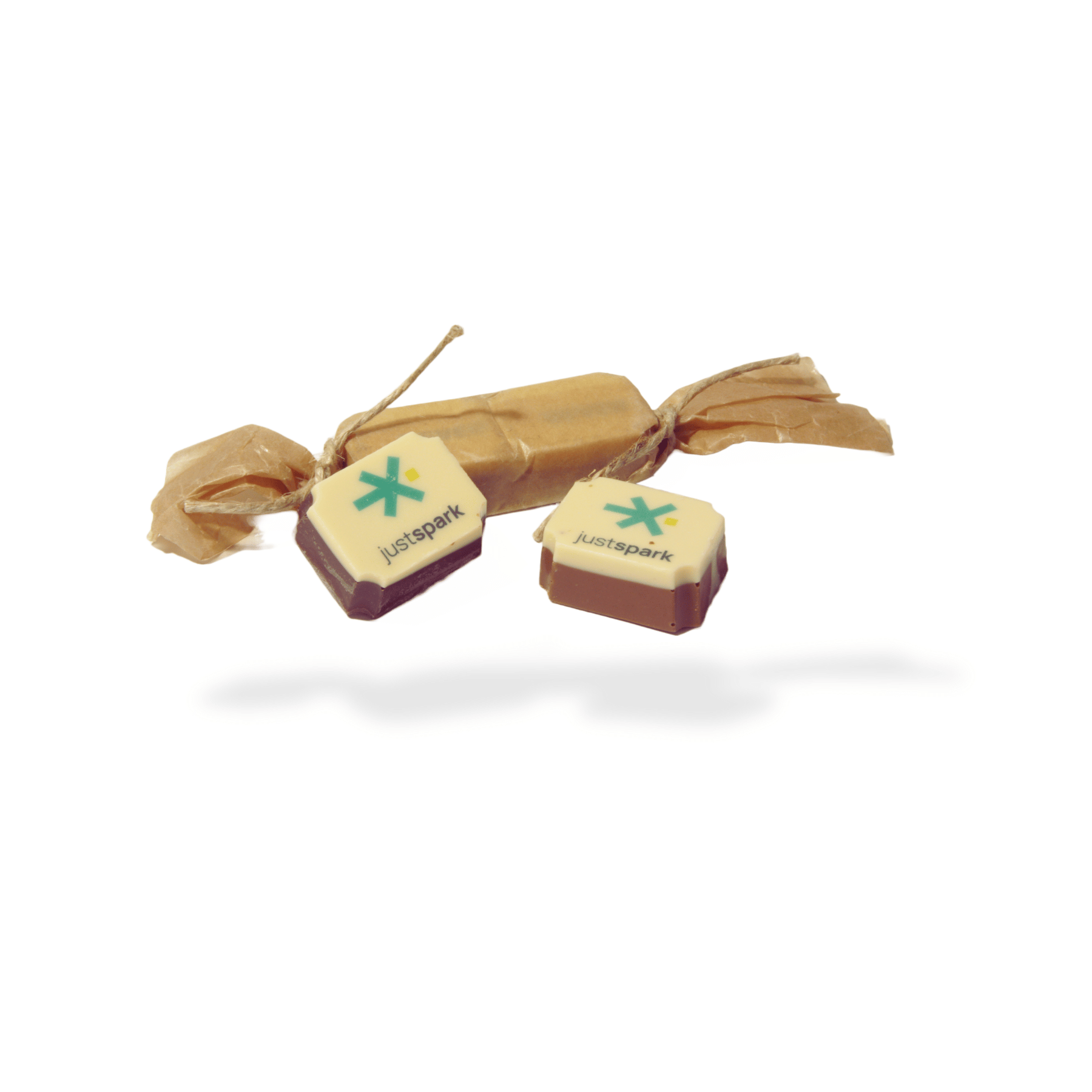 Bonbons met bedrukking van JustSpark logo