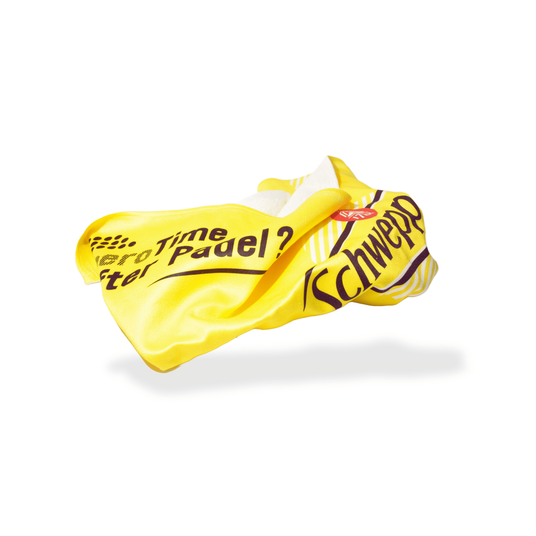 Sporthanddoek met bedrukking van Schweppes logo