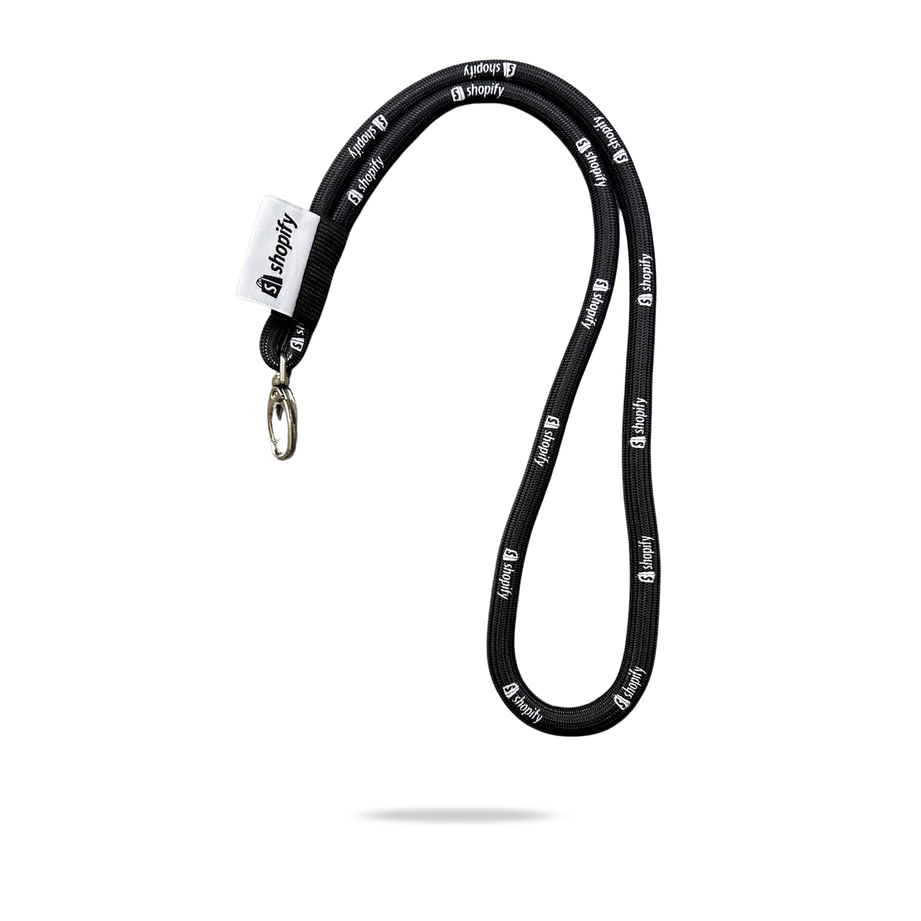 Tube lanyard met bedrukking van Shopify logo